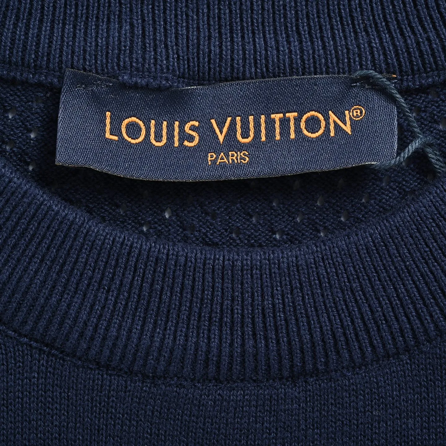 Louis Vuitton/Louis Vuitton 26ss hollow letter jacquard knitted short sleeves